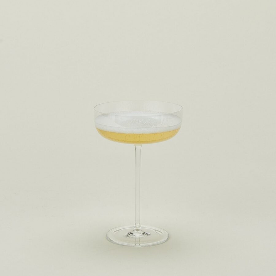 Faceted Champagne Coupe Glass