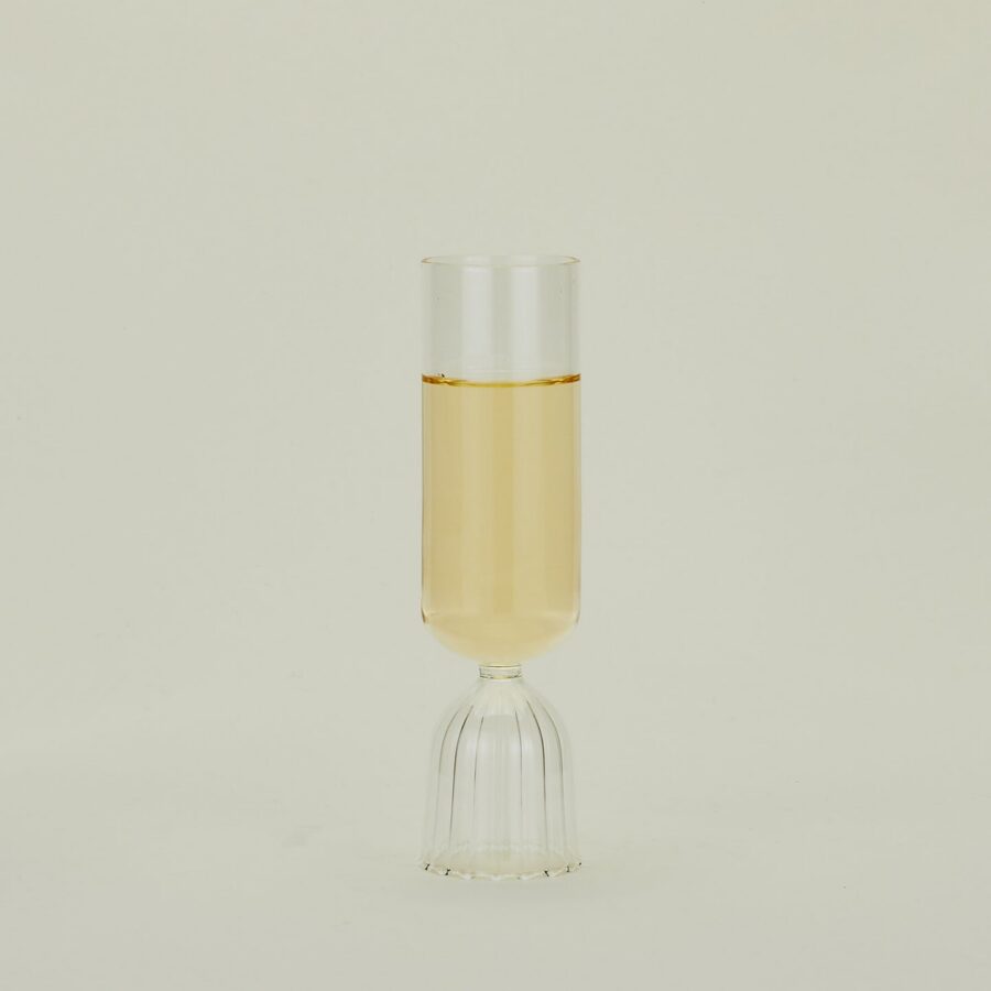 Sculpted Clear Champagne Flute