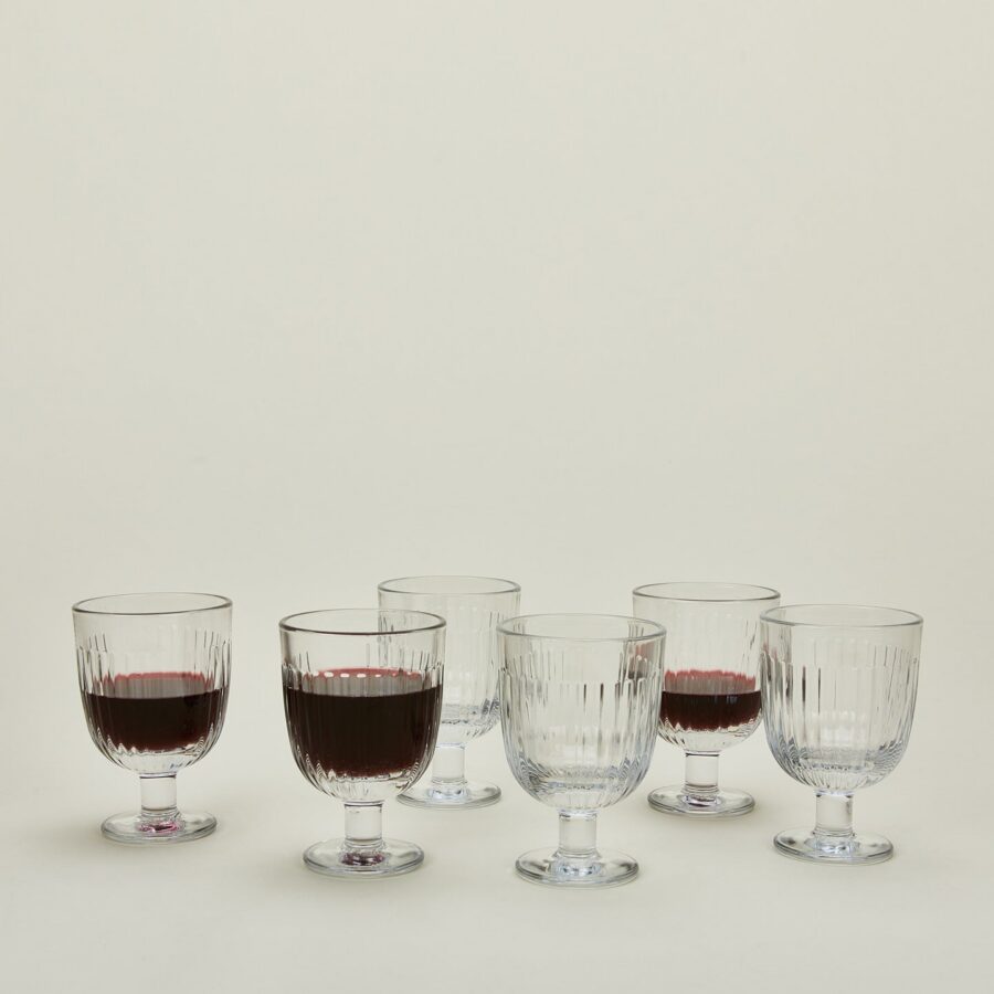 Embossed Bistro Wine Glass Set