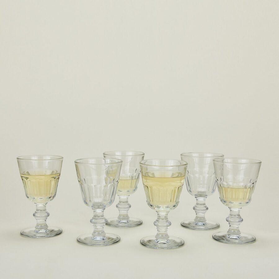 Vintage French-Style Wine Glass Set