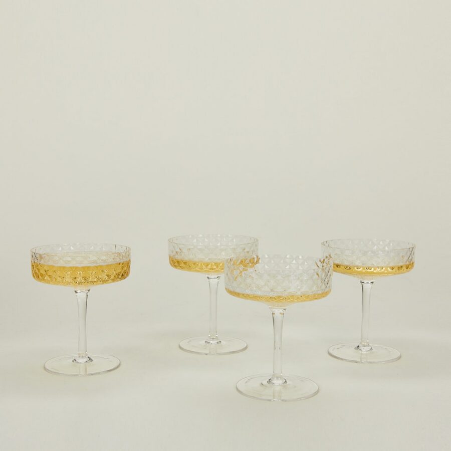 Faceted Venetian-Style Coupe Set